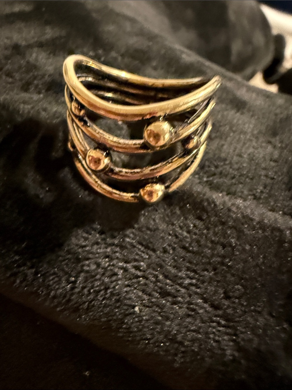 Multi-Band Gold-Tone Women's Fashion Ring